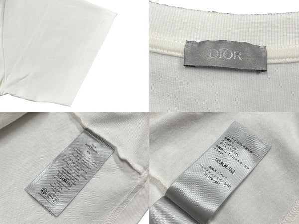 極美品 Christian Dior クリスチャンディオール 23AW 半袖Tシャツ 343J637A0554 サイズX3L アイボリー ブラウン ロゴ刺繍 中古 4b009241