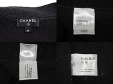 画像をギャラリービューアに読み込む, 極美品 CHANEL シャネル アンサンブル カーディガン ココマーク 22A P72997K10494 カシミア グレー シルバー サイズ34 中古 4b009250
