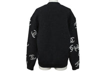 画像をギャラリービューアに読み込む, 極美品 CHANEL シャネル アンサンブル カーディガン ココマーク 22A P72997K10494 カシミア グレー シルバー サイズ34 中古 4b009250