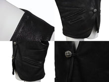 画像をギャラリービューアに読み込む, CHROME HEARTS クロムハーツ CLASSIC 2B DSTRY クラシック 2B デストロイレザー ベスト サイズM ゴートレザー 美品 中古 4b009252