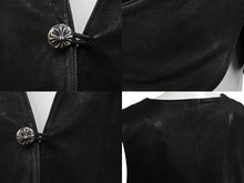 画像をギャラリービューアに読み込む, CHROME HEARTS クロムハーツ CLASSIC 2B DSTRY クラシック 2B デストロイレザー ベスト サイズM ゴートレザー 美品 中古 4b009252