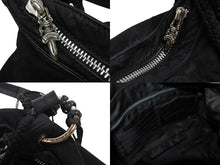 画像をギャラリービューアに読み込む, CHROME HEARTS クロムハーツ ショルダーバッグ ヌバック フィリグリークロス クロスボール CHクロスパッチ ブラック 美品 中古 4b009255