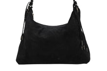 画像をギャラリービューアに読み込む, CHROME HEARTS クロムハーツ ショルダーバッグ ヌバック フィリグリークロス クロスボール CHクロスパッチ ブラック 美品 中古 4b009255