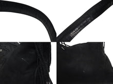 画像をギャラリービューアに読み込む, CHROME HEARTS クロムハーツ ショルダーバッグ ヌバック フィリグリークロス クロスボール CHクロスパッチ ブラック 美品 中古 4b009255