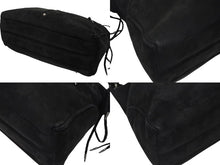 画像をギャラリービューアに読み込む, CHROME HEARTS クロムハーツ ショルダーバッグ ヌバック フィリグリークロス クロスボール CHクロスパッチ ブラック 美品 中古 4b009255