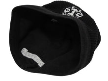 画像をギャラリービューアに読み込む, CHROME HEARTS クロムハーツ THERMAL BEANIE CAP サーマルニットキャップ ビーニー ブラック ホワイト ダガー刺繍 美品 中古 4b009256