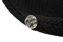 画像をギャラリービューアに読み込む, CHROME HEARTS クロムハーツ BEANIE CASH BS FLARE BSフレアパッチ ビーニー ニットキャップ コットン ブラック 美品 中古 4b009258