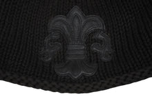 画像をギャラリービューアに読み込む, CHROME HEARTS クロムハーツ BEANIE CASH BS FLARE BSフレアパッチ ビーニー ニットキャップ コットン ブラック 美品 中古 4b009258