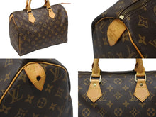 画像をギャラリービューアに読み込む, LOUIS VUITTON ルイヴィトン スピーディ30 ハンドバック M41526 モノグラム PVC レザー ブラウン ゴールド金具 美品 中古 4b009260