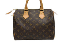 画像をギャラリービューアに読み込む, 極美品 LOUIS VUITTON ルイヴィトン スピーディ25 ハンドバック M41528 モノグラム PVC レザー ブラウン ゴールド金具 中古 4b009261