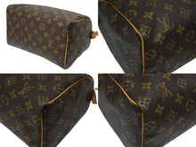 画像をギャラリービューアに読み込む, 極美品 LOUIS VUITTON ルイヴィトン スピーディ25 ハンドバック M41528 モノグラム PVC レザー ブラウン ゴールド金具 中古 4b009261