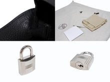 画像をギャラリービューアに読み込む, 新品同様 HERMES エルメス ハンドバッグ オータクロア40 ネイビー B刻印 トゴ パラジウム金具 中古 4b009262