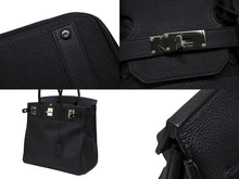 画像をギャラリービューアに読み込む, 新品同様 HERMES エルメス ハンドバッグ オータクロア40 ネイビー B刻印 トゴ パラジウム金具 中古 4b009262