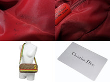 画像をギャラリービューアに読み込む, Christian Dior クリスチャンディオール ガリアーノ期 ショルダーバッグ トロッター ラスタ キャンバス レザー シルバー金具 良品 中古 4b009265