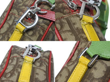 画像をギャラリービューアに読み込む, Christian Dior クリスチャンディオール ガリアーノ期 ショルダーバッグ トロッター ラスタ キャンバス レザー シルバー金具 良品 中古 4b009265