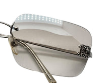 画像をギャラリービューアに読み込む, CHANEL シャネル リムレス サングラス 4017-D c.159/6I サイズ62□14 120 ココマーク ラインストーン メタル シルバー 美品 中古 4b009271