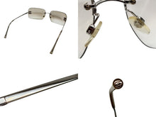 画像をギャラリービューアに読み込む, CHANEL シャネル リムレス サングラス 4017-D c.159/6I サイズ62□14 120 ココマーク ラインストーン メタル シルバー 美品 中古 4b009271