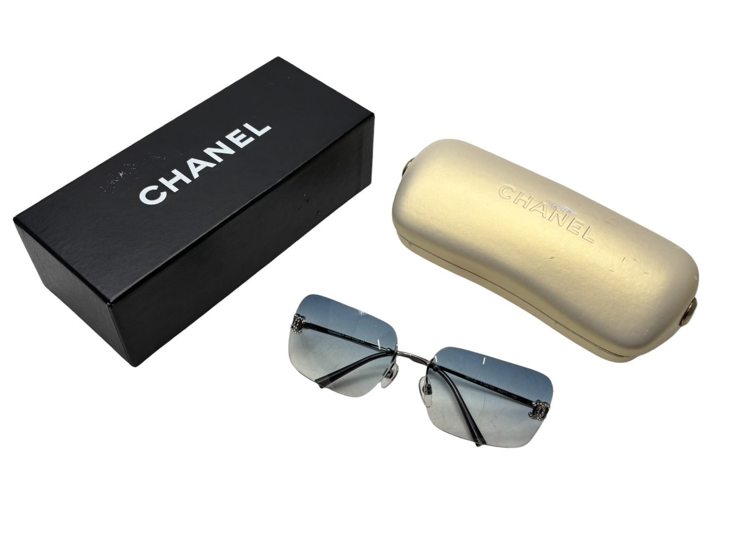 CHANEL シャネル リムレス サングラス ココマーク 4017 極美品 CHANEL シャネル リムレス サングラス 4017-D c.124/55 サイズ