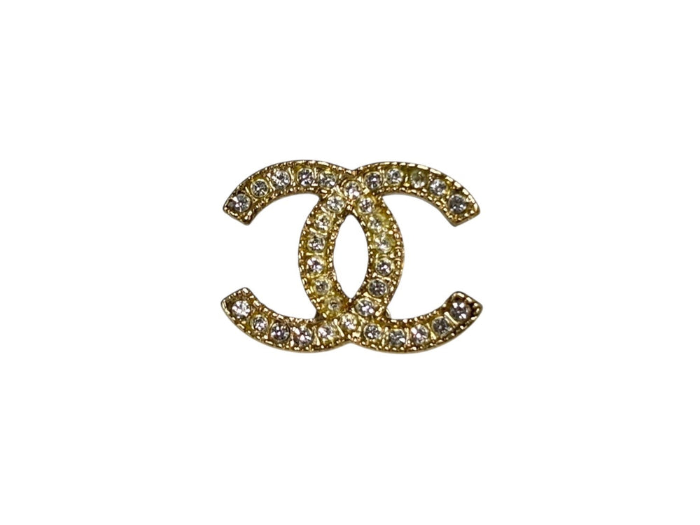 CHANEL シャネル ココマーク ピアス 重量約3.0g A11A刻印 GPメタル ラインストーン ゴールド クリア 両耳用 美品 中古 4b009275