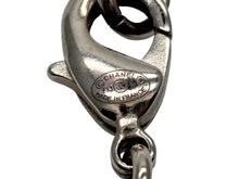 Load image into Gallery viewer, CHANEL シャネル ココマーク ネックレス 重量約5g F13V刻印 全長約43cm メタル ラインストーン クリア シルバー 美品 中古 4b009278