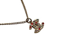 Load image into Gallery viewer, 極美品 CHANEL シャネル ココマーク ネックレス 重量約5g 04A刻印 全長約46cm GP メタル ラインストーン クリア ゴールド 中古 4b009280