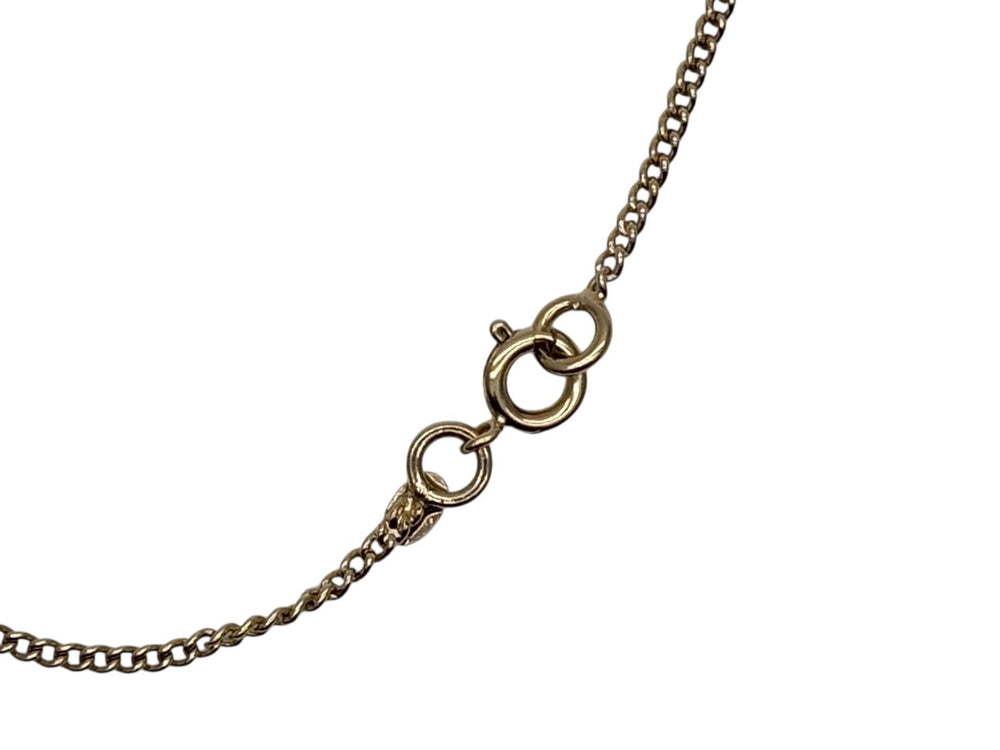 Very good condition CHANEL Coco mark necklace Weight approx. 5g 04A stamp Total length approx. 46cm GP Metal Rhinestone Clear Gold Used 4b009280