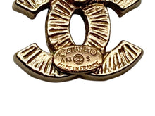 画像をギャラリービューアに読み込む, 極美品 CHANEL シャネル ココマーク ピアス 重量約2g A13S刻印 ラインストーン メタル GP ゴールド クリア 両耳用 中古 4b009281