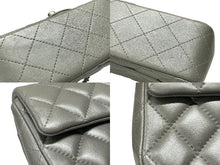 画像をギャラリービューアに読み込む, CHANEL シャネル ミニマトラッセ19 Sフラップ Sチェーンショルダーバッグ 16番台 ココマーク ラムスキン シルバー シルバー金具 美品 中古 4b009282