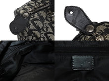 画像をギャラリービューアに読み込む, Christian Dior クリスチャンディオール トロッター ハンドバッグ ミニボストンバッグ ブラック キャンバス 美品 中古 4b009283