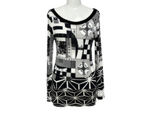 画像をギャラリービューアに読み込む, Jean Paul Gaultier ジャンポール・ゴルチェ 長袖Ｔシャツ 10552_1781 ブラック ホワイト ナイロン 美品 中古 4b009285