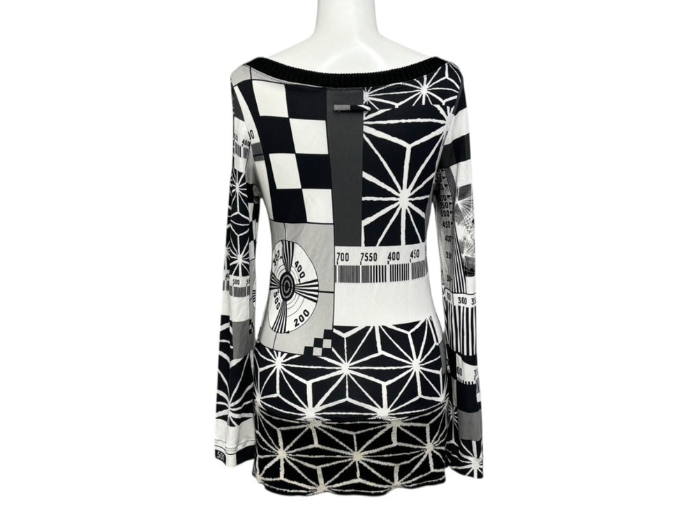 Jean Paul Gaultier Jean Paul Gaultier Long Sleeve T-shirt 10552_1781 Black White Nylon Good Condition Used 4b009285