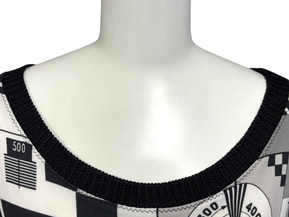 Jean Paul Gaultier ジャンポール・ゴルチェ 長袖Ｔシャツ 10552_1781 ブラック ホワイト ナイロン 美品 中古 4b009285