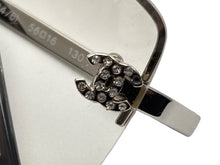 画像をギャラリービューアに読み込む, 極美品 CHANEL シャネル サングラス ココマーク メガネ 4093-B イタリア製 メタル ラインストーン シルバー金具 サイズ56◻︎16 中古 4b009289