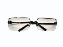画像をギャラリービューアに読み込む, 極美品 CHANEL シャネル リムレス サングラス ラインストーン ココマーク 4104-B イタリア製 メタル ブラック サイズ62□15 120 中古 4b009291