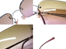 画像をギャラリービューアに読み込む, CHANEL シャネル リムレス サングラス アイウェア サイズ62◻︎17 120 ココマーク ラインストーン ブラウン ピンク 美品 中古 4b009292