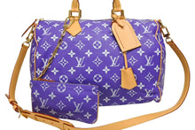 画像をギャラリービューアに読み込む, 新品同様 LOUIS VUITTON ルイヴィトン スピーディ P9 バンドリエール40 M11597 2WAY ボストンバッグ パープル ゴールド金具 中古 4b009293