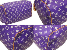 画像をギャラリービューアに読み込む, 新品同様 LOUIS VUITTON ルイヴィトン スピーディ P9 バンドリエール40 M11597 2WAY ボストンバッグ パープル ゴールド金具 中古 4b009293