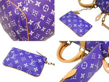画像をギャラリービューアに読み込む, 新品同様 LOUIS VUITTON ルイヴィトン スピーディ P9 バンドリエール40 M11597 2WAY ボストンバッグ パープル ゴールド金具 中古 4b009293