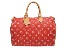 画像をギャラリービューアに読み込む, 新品同様 LOUIS VUITTON ルイヴィトン モノグラム スピーディ P9 バンドリエール 50 M46961 ヴェール カーフレザー レッド 中古 4b009294