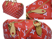 画像をギャラリービューアに読み込む, 新品同様 LOUIS VUITTON ルイヴィトン モノグラム スピーディ P9 バンドリエール 50 M46961 ヴェール カーフレザー レッド 中古 4b009294