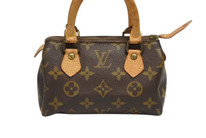 LOUIS VUITTON ルイヴィトン ミニスピーディ ハンドバッグ モノグラム M41534 PVC ブラウン 美品 中古 4b009296