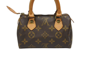 LOUIS VUITTON ルイヴィトン ミニスピーディ ハンドバッグ モノグラム M41534 PVC ブラウン 美品 中古 4b009296
