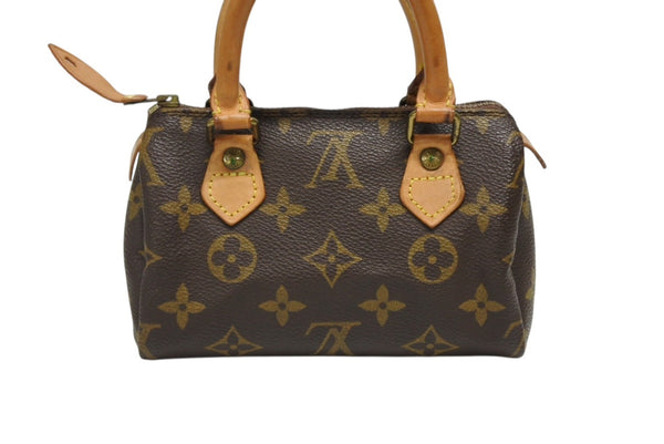 LOUIS VUITTON ルイヴィトン ミニスピーディ ハンドバッグ モノグラム M41534 PVC ブラウン 美品 中古 4b009296