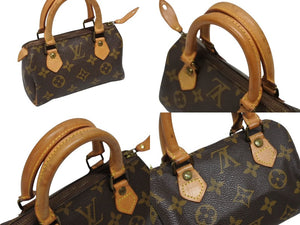 LOUIS VUITTON ルイヴィトン ミニスピーディ ハンドバッグ モノグラム M41534 PVC ブラウン 美品 中古 4b009296