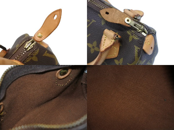 LOUIS VUITTON ルイヴィトン ミニスピーディ ハンドバッグ モノグラム M41534 PVC ブラウン 美品 中古 4b009296