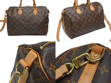 画像をギャラリービューアに読み込む, LOUIS VUITTON ルイヴィトン スピーディバンドリエール30 モノグラム ハンドバッグ 2way M41112 ブラウン 美品 中古 4b009301