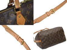 画像をギャラリービューアに読み込む, LOUIS VUITTON ルイヴィトン スピーディバンドリエール30 モノグラム ハンドバッグ 2way M41112 ブラウン 美品 中古 4b009301