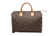 画像をギャラリービューアに読み込む, 極美品 LOUISVUITTON ルイヴィトン スピーディ35 ハンドバッグ M41526 モノグラムキャンバス ゴールド金具 ブラウン 中古 4b009304