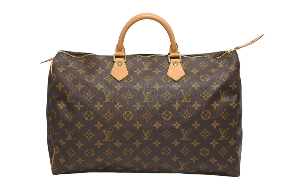 Very Good Condition LOUIS VUITTON Speedy 40 Handbag M41522 Monogram PVC Coating Brown Used 4b009316