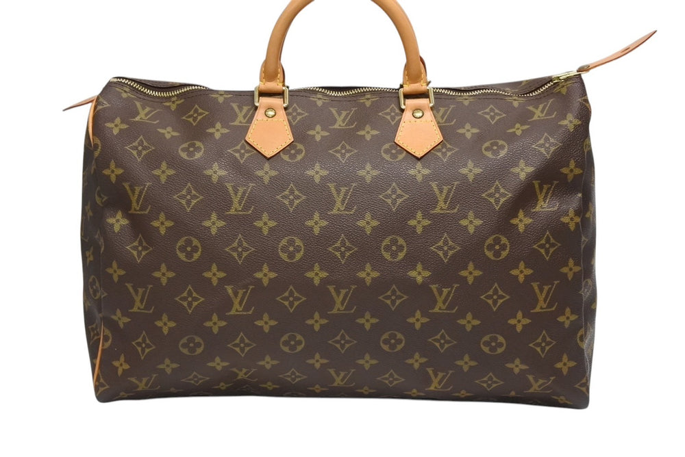 Very Good Condition LOUIS VUITTON Speedy 40 Handbag M41522 Monogram PVC Coating Brown Used 4b009316